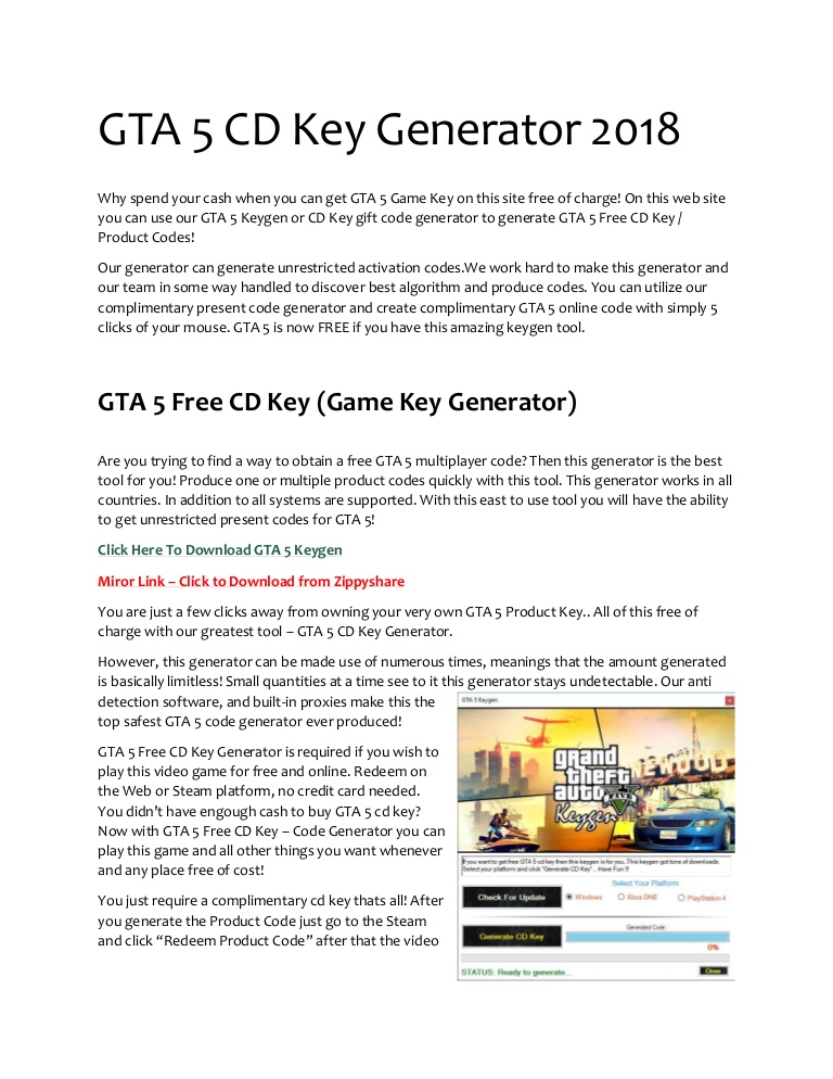Gta 4 serial code generator online